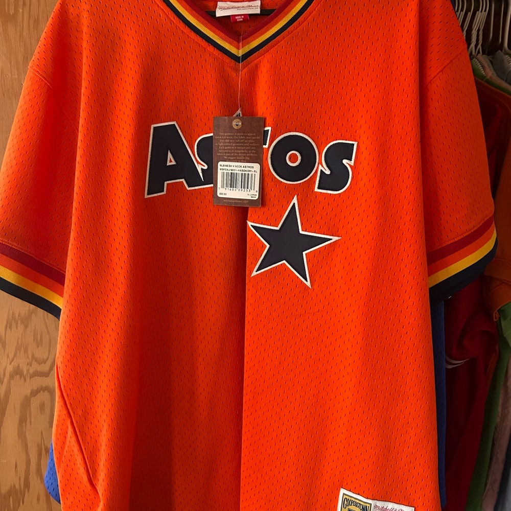 Mitchell & Ness Orange Astros Jersey